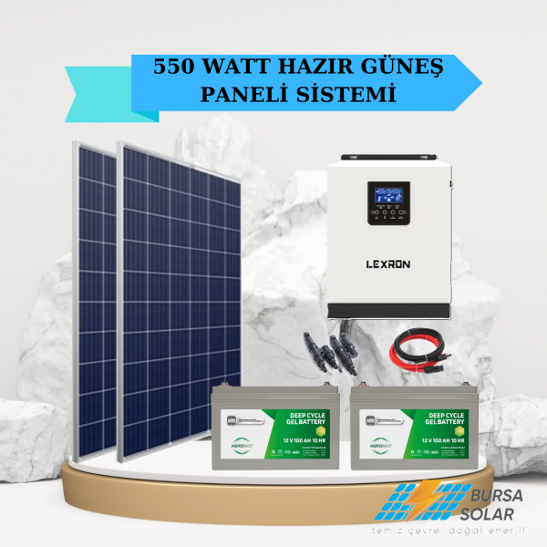 GÜNEŞ PANELİ - HAZIR PAKET 550 WATT