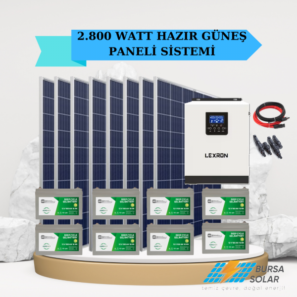 GÜNEŞ PANELİ - HAZIR PAKET 2850 WATT