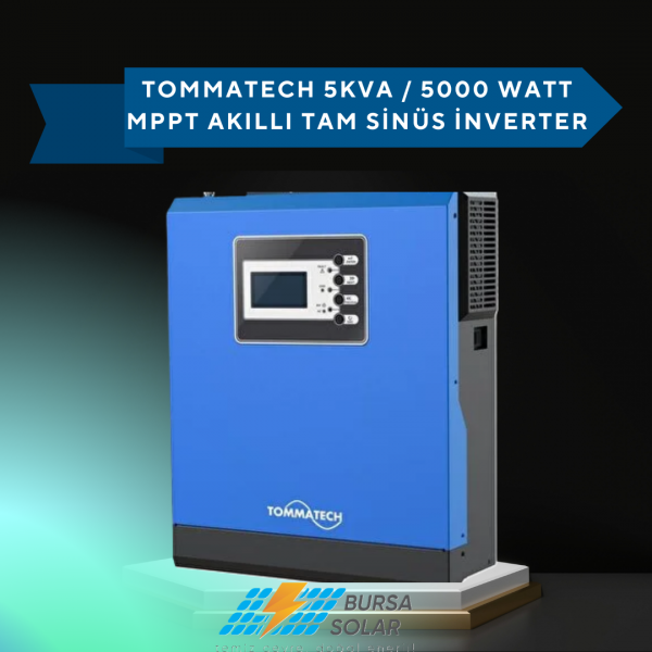 Tommatech 5 KVA / 5000 Watt MPPT Özellikli Akıllı Tam Sinüs İnverter