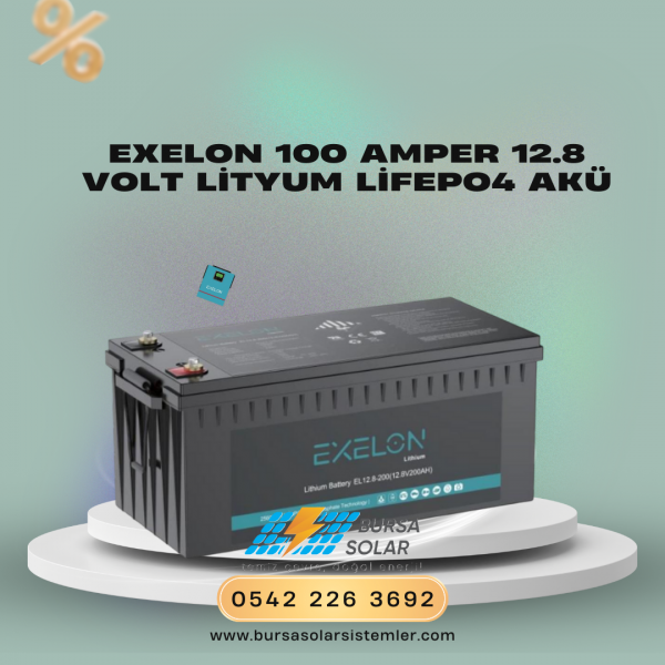 exelon lityum akü 12.8 lifepo4